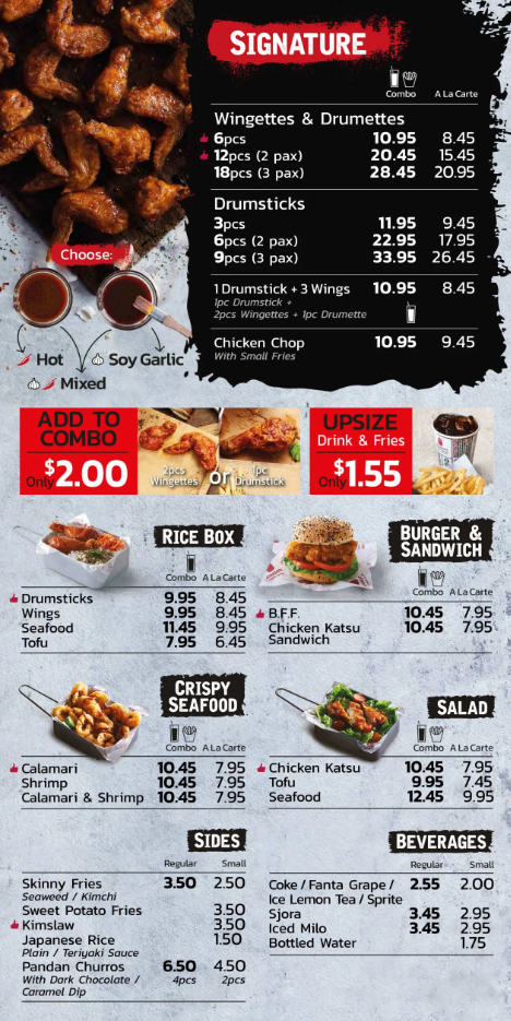 4 Fingers Menu Malaysia & Prices