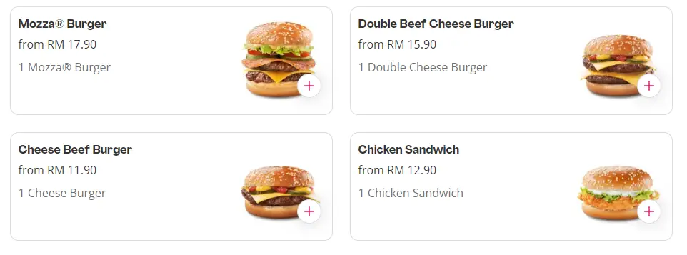 A&W BURGERS MENU PRICES