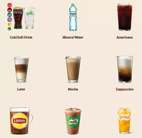 BURGER KING BEVERAGES PRICES