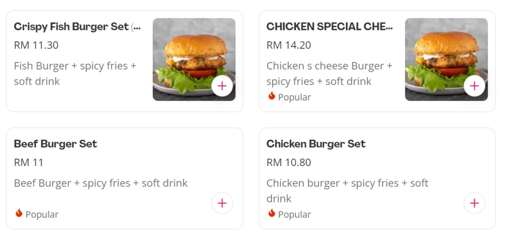 CEO CHICKEN BURGER PRICES