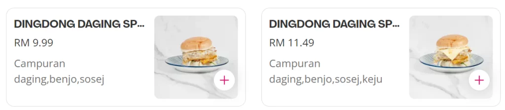 DING DONG BURGER DINGDONG DAGING PRICES