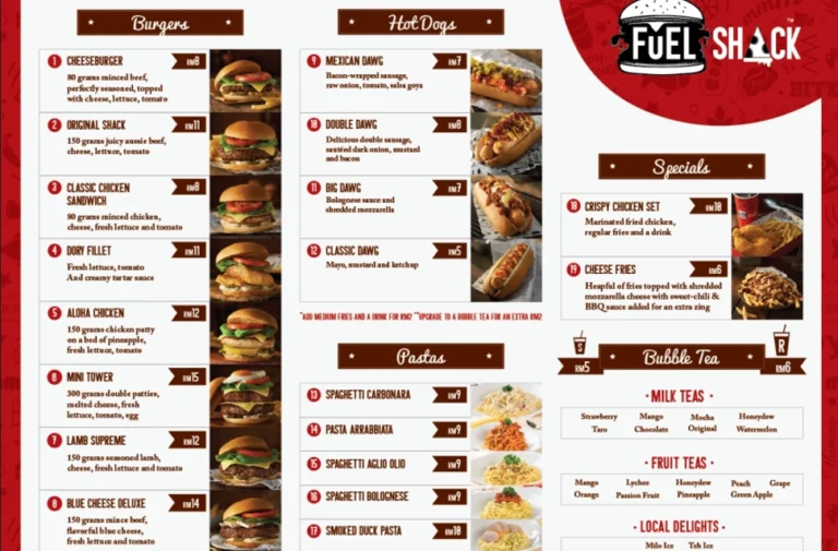 Fuel Shack Menu Malaysia & Prices list updated