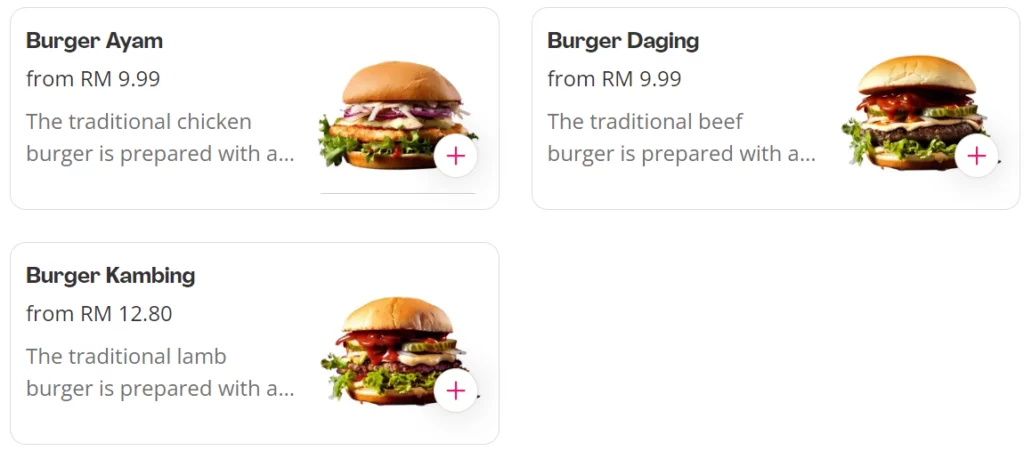 GTR BURGER – BURGER PRICES