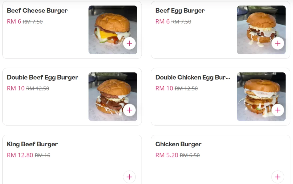 JOHN BURGER CHICKEN & BEEF BURGERS MENU WITH PRICES