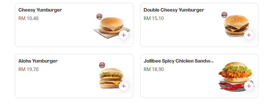 JOLLIBEE BEEF BURGER MENU PRICES