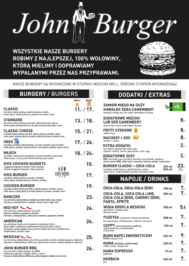 John Burger Menu Malaysia & Prices