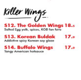 KGB WINGS PRICES