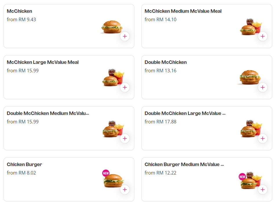 MCDONALD’S PROMOTIONS MENU PRICES