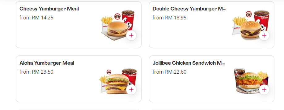 MENU JOLLIBEE BURGER STEAK PRICES