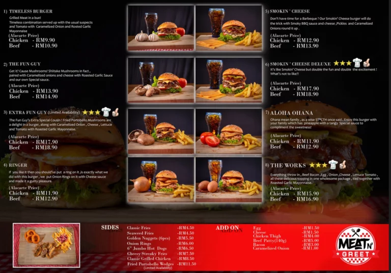 Meat N’ Greet Menu Malaysia & Prices list Updated