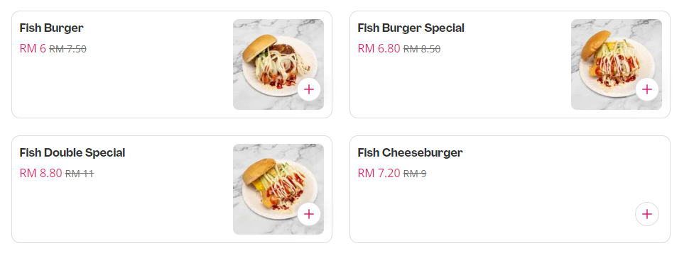 RAMLY BURGER FISH BURGERS PRICES