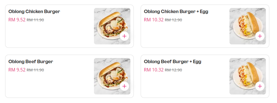 RAMLY BURGER OBLONG BURGERS PRICES