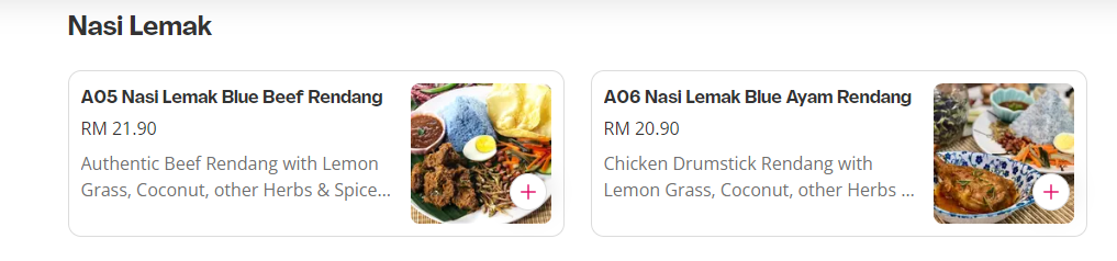 SANTAN PAK NASSER’S NASI LEMAK MENU