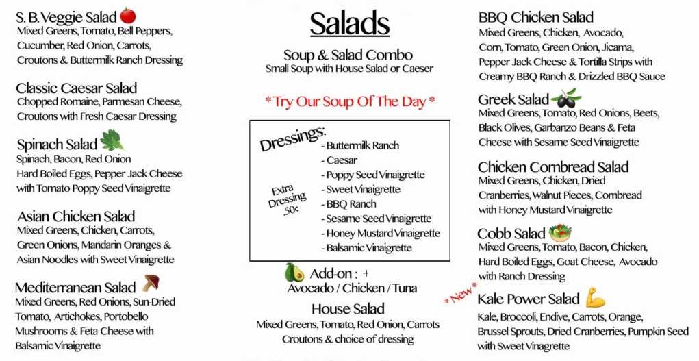 THE DAILY GRIND LIGHT BITES & SALAD PRICES