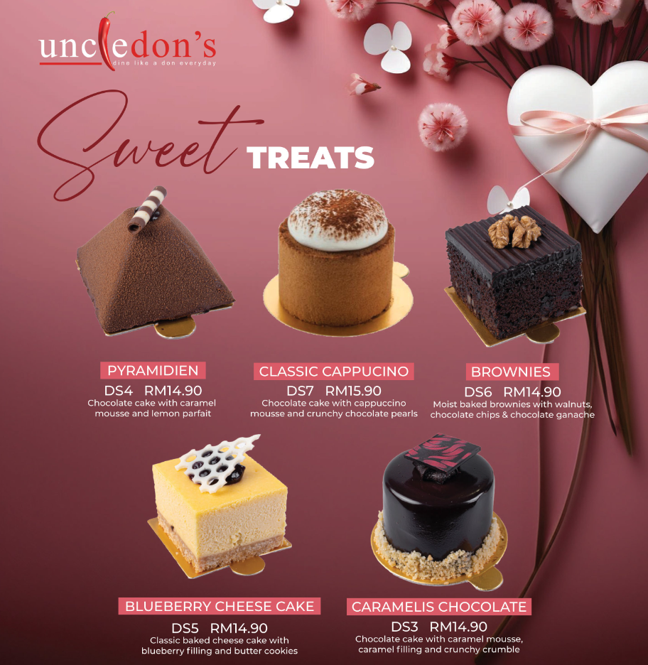 UNCLE DON’S MENU DESSERT PRICES