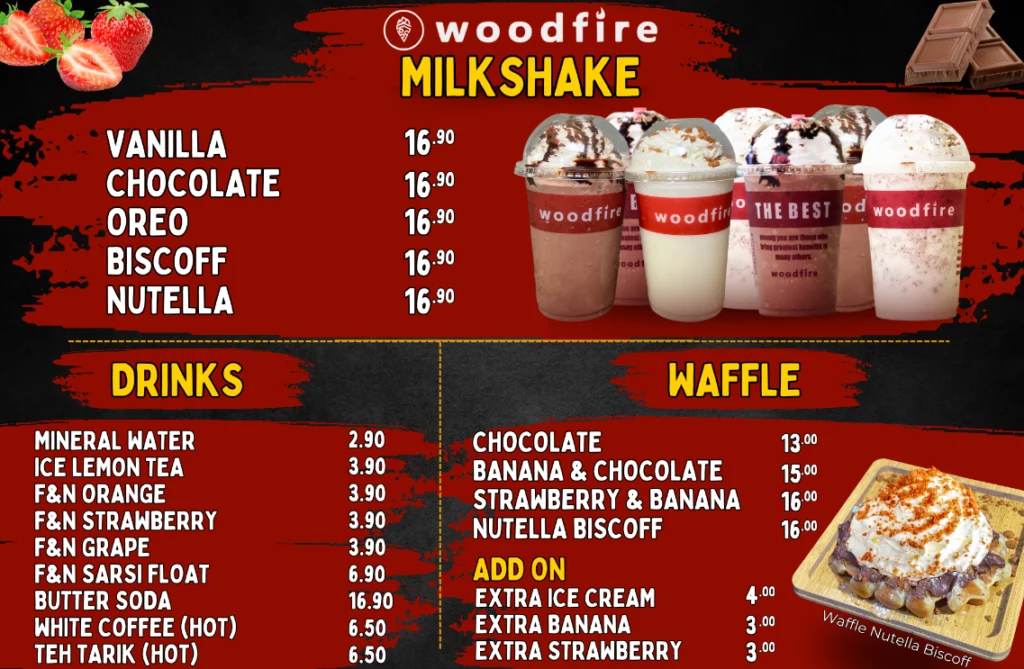 WOODFIRE BEVERAGES PRICES