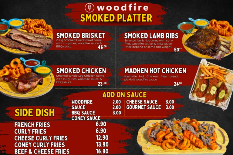 Woodfire Menu Malaysia & Prices list Updated