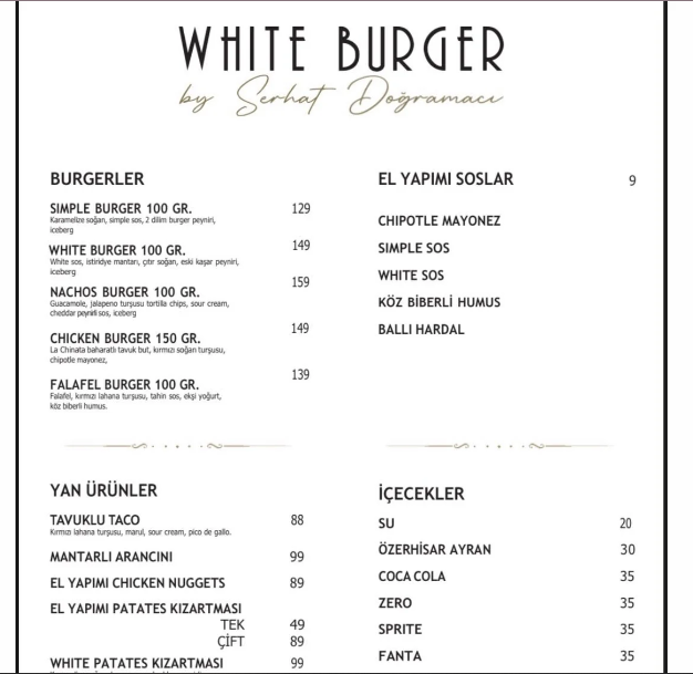 White Burger Menu Malaysia & Prices list updated