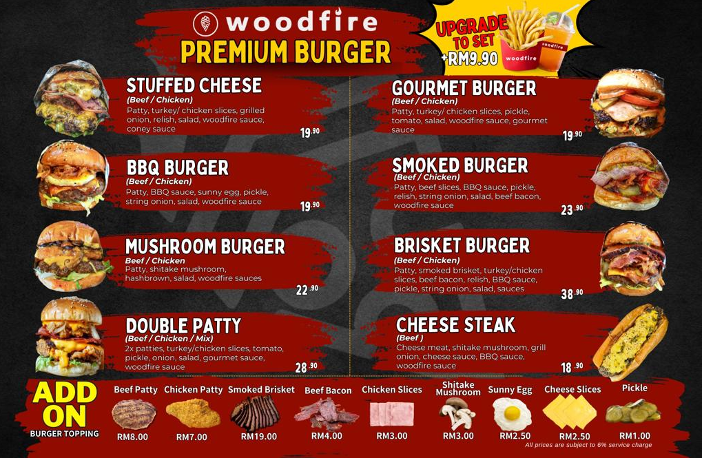 Woodfire Menu Malaysia & Prices