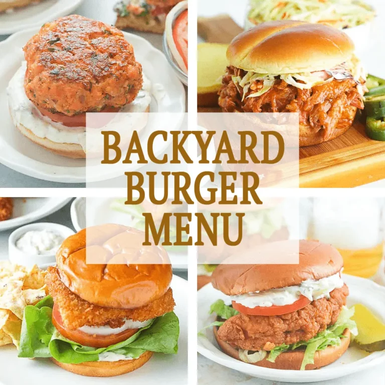 Backyard Burger Menu