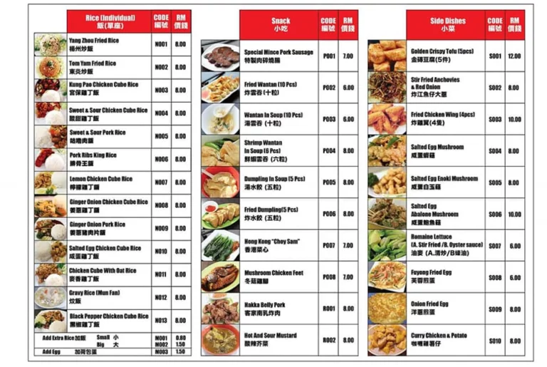 Big Big Wantan Menu Malaysia & Prices list updated