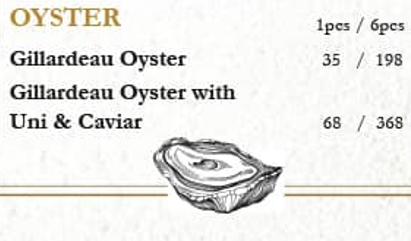 CHATEAU DIONNE OYSTER PRICES