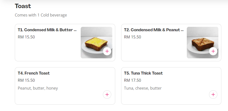 CHATTERBOX TOAST PRICES