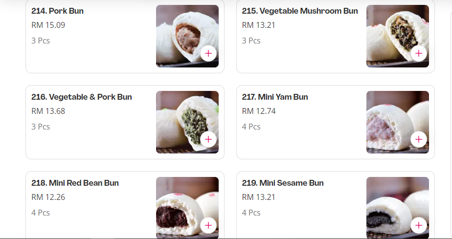 DIN TAI FUNG BUNS PRICES