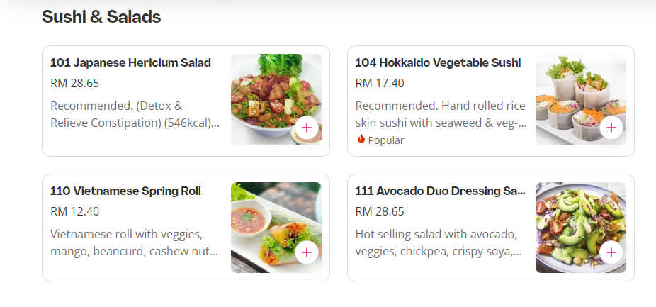 IDEALITE SALAD & SUSHI PRICES