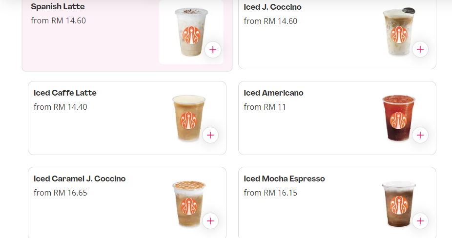 J.CO COFFEE PRICES