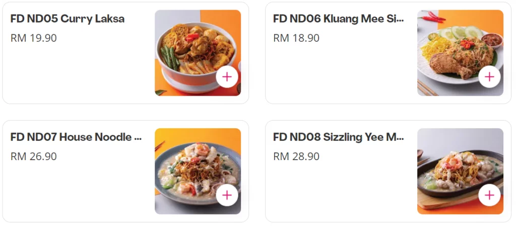 KLUANG STATION NOODLES PRICES