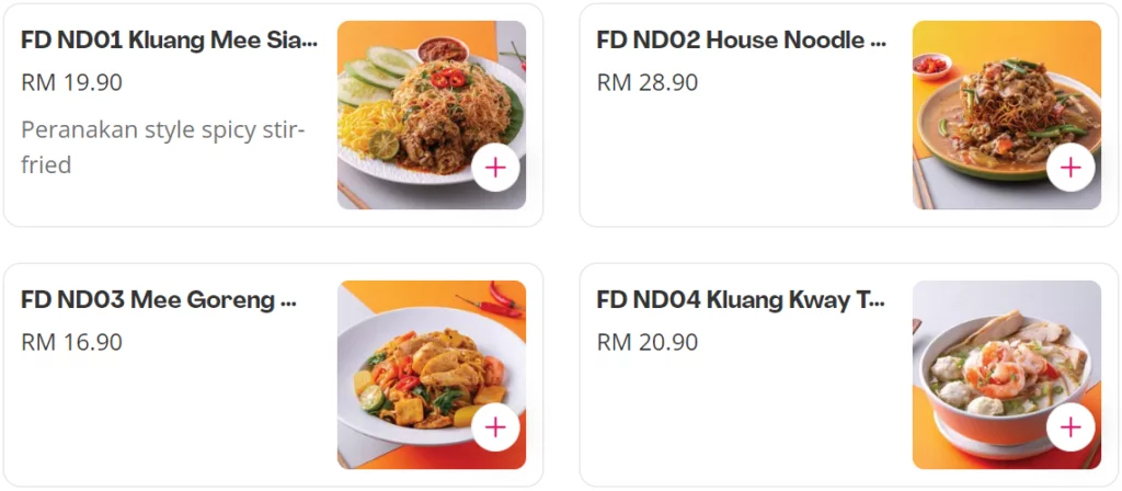 KLUANG STATION NOODLES PRICES