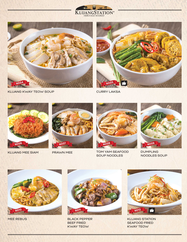 KLUANG STATION NOODLES PRICES