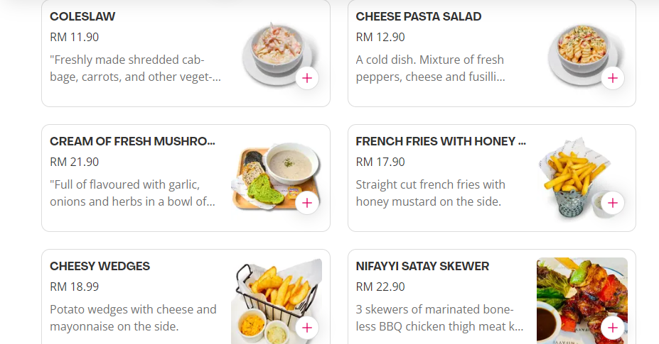 NIFAYYI CAFE SIDE DISHES PRICES