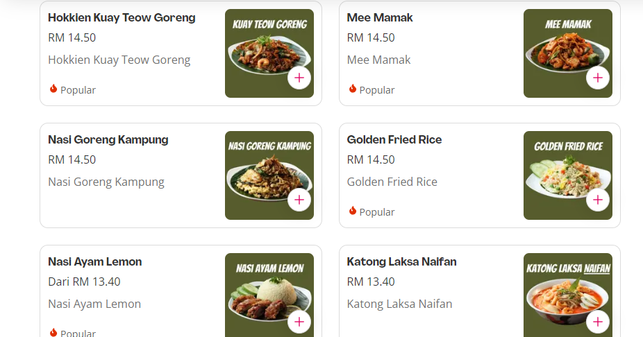 PAK LI KOPITIAM DARI DAPUR PRICES