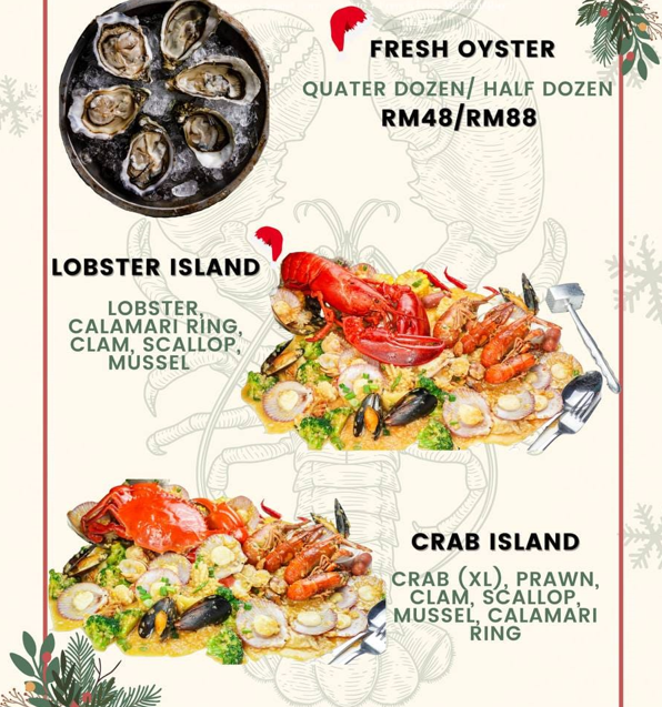 PAPER LOBSTER ALA CARTE MENU WITH PRICES 