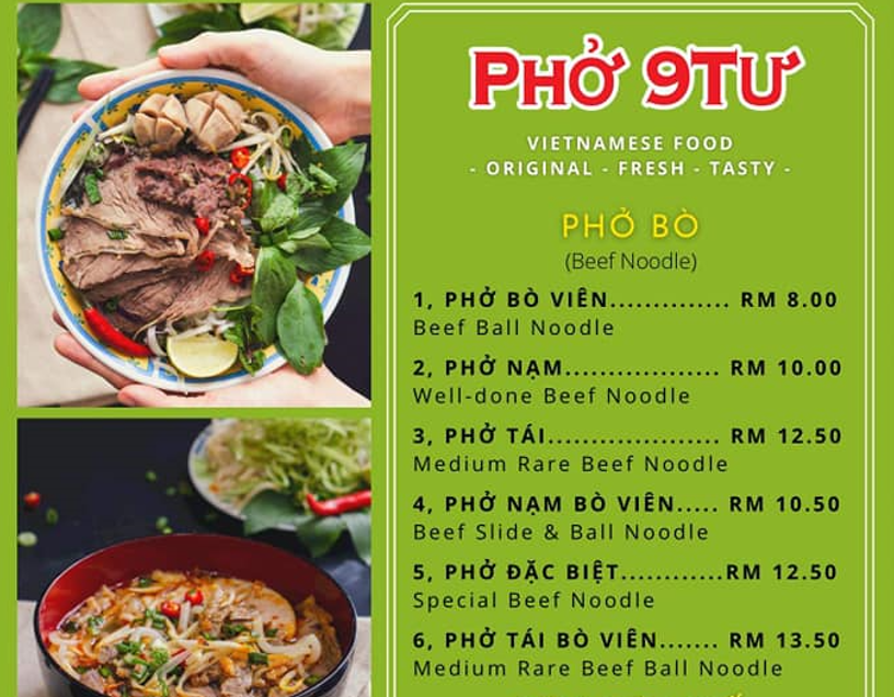 PHO 9TU BEEF NOODLE PRICES