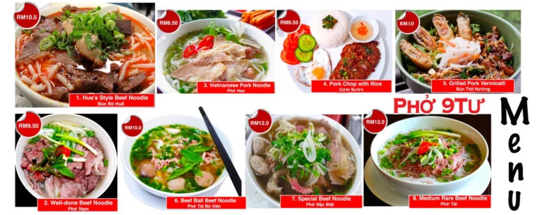 Pho 9Tu Menu Malaysia & Prices list updated