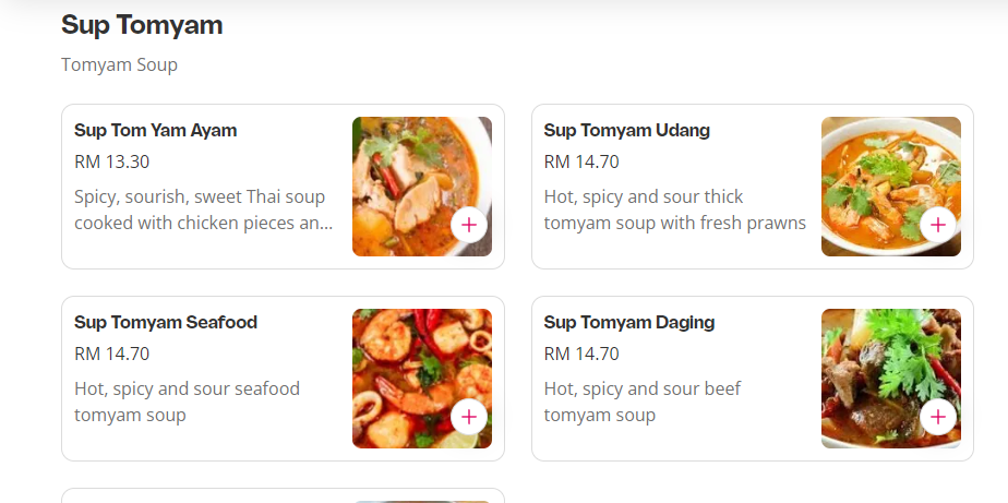 RESTORAN RAHMAT TAN SUP MENU WITH PRICES