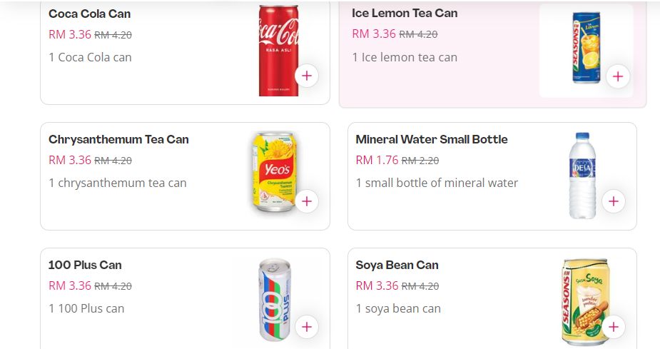 SEDAP CORNER BEVERAGES PRICES