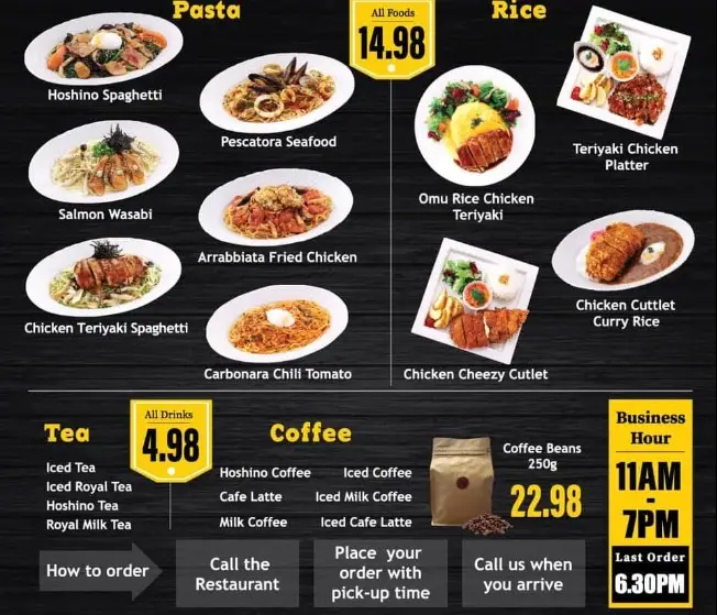 Tomboy Menu Malaysia & Prices 