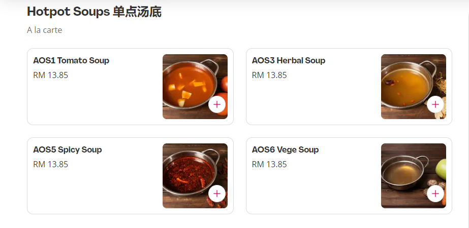 YOUNG SANNA MEE SOUPS PRICES