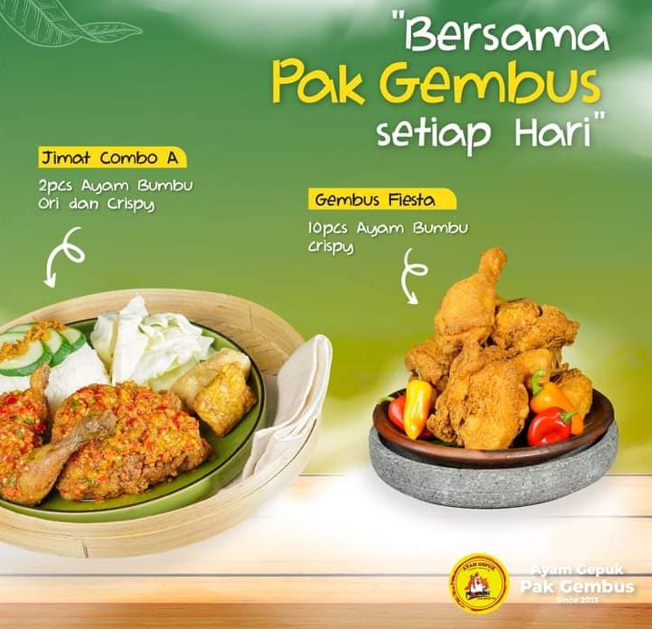 Ayam Gepuk Pak Gembus Menu Malaysia & Prices