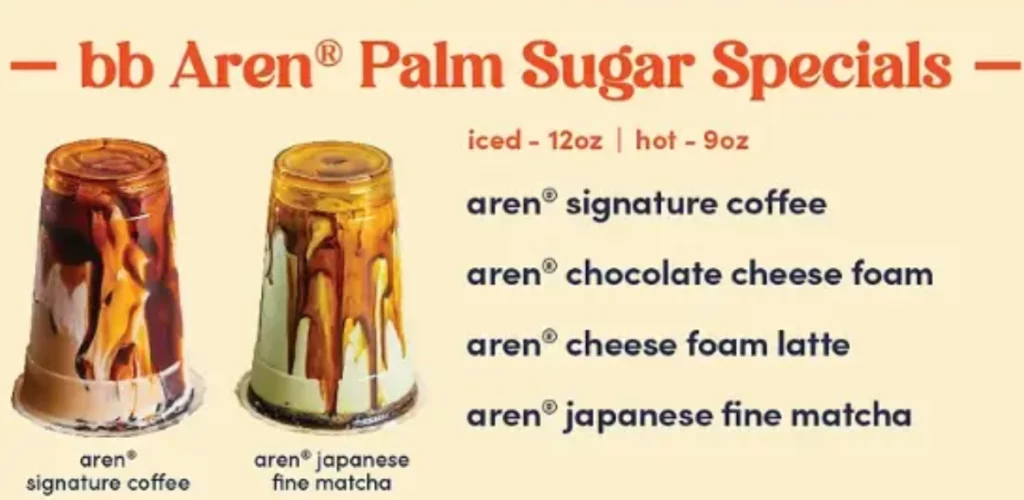 BASK BEAR COFFEE AREN PALM SUGAR SPECIAL MENU WITH PRICES