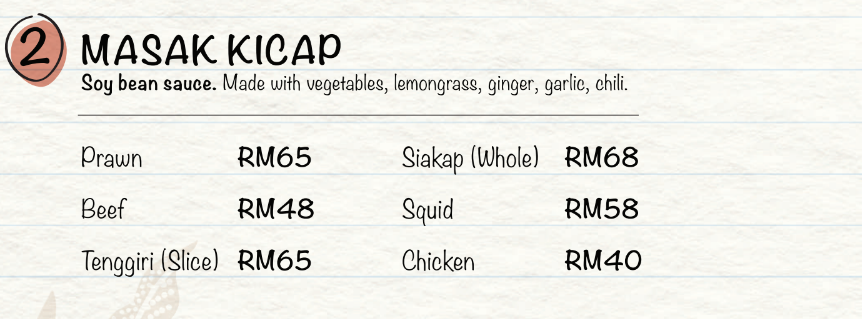 CILI KAMPUNG MASAK KICAP PRICES