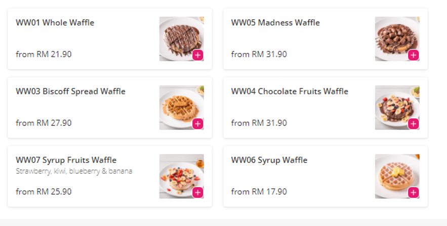 COLD & MELT CAFE WAFFLES PRICES