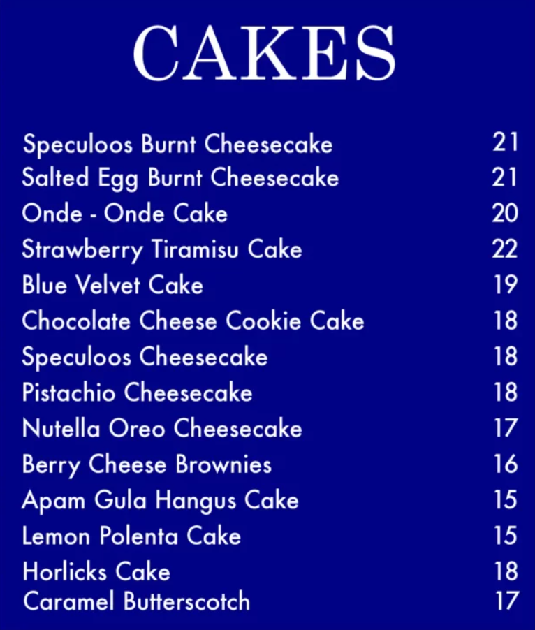 DOTTY’S CAKES PRICES