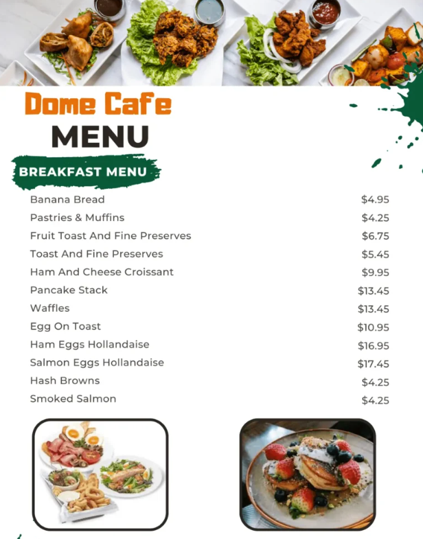 Dome Cafe Menu Malaysia & Prices 