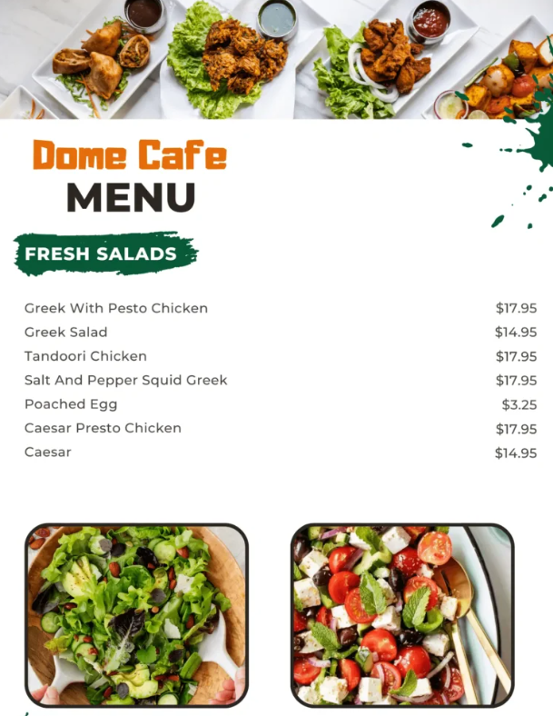 Dome Cafe Menu Malaysia & Prices