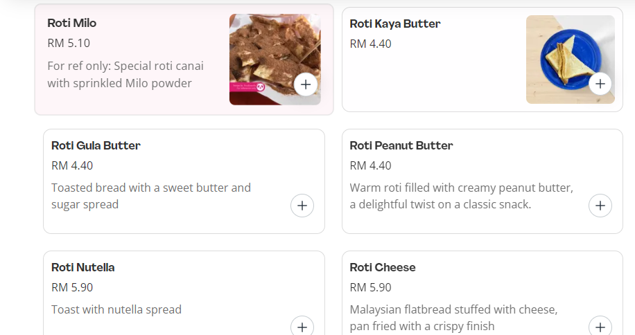 EMA’S KITCHEN ROTI BAKAR PRICES